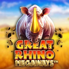 Great Rhino Megaways online game logo by Pragmatic Play on casinia1.gr